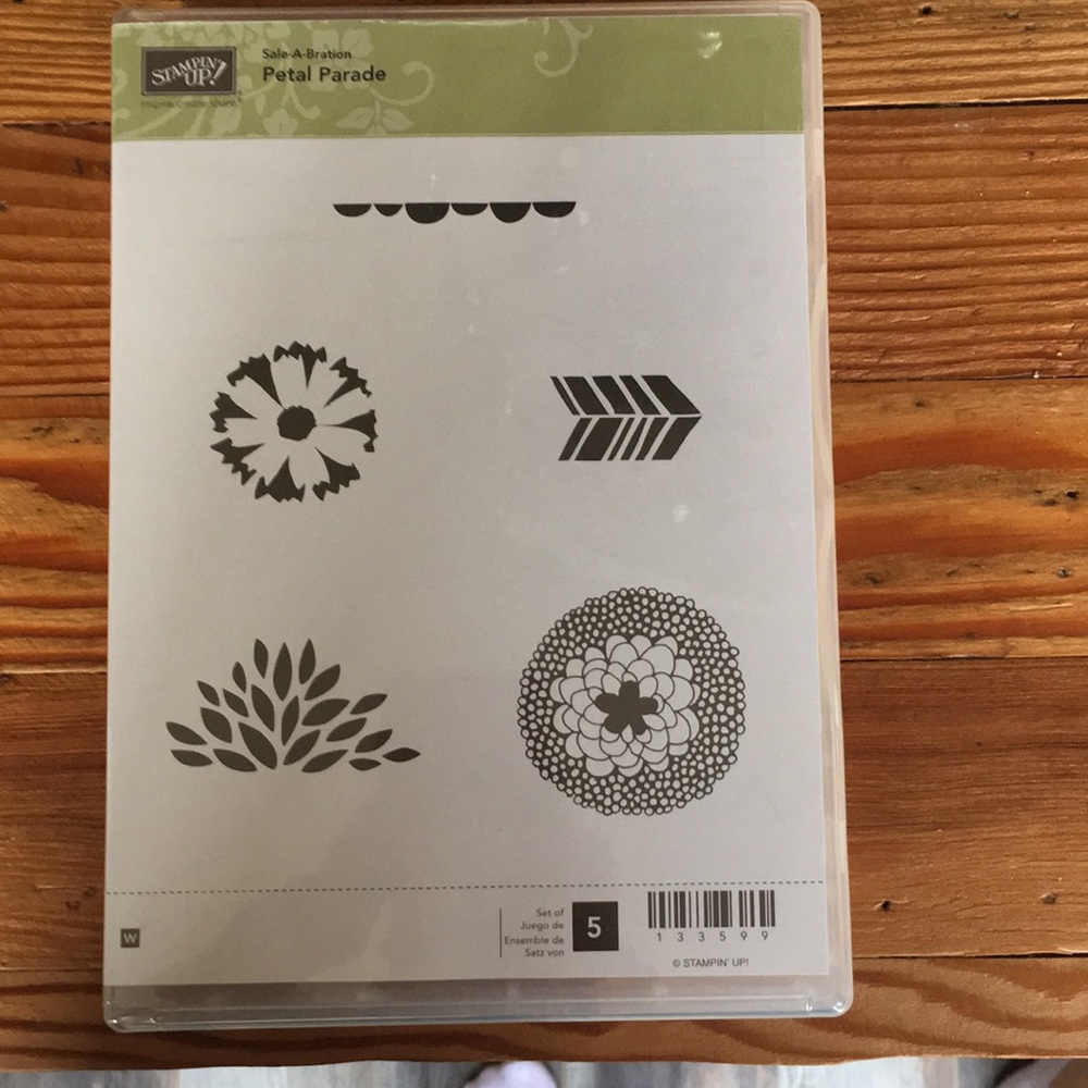 Stampin up- petal parade- wood mount